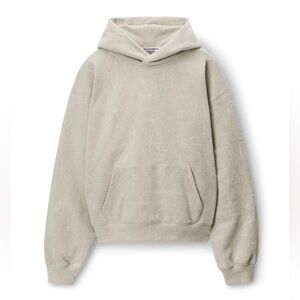 NWT Alexander Wang Oversize Cotton hooded sweatshirt in flocked terry $495